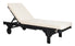  Safavieh Newport Chaise Lounge Chair with Side Table - Black/Beige - Bonton