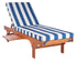  Safavieh Newport Chaise Lounge Chair with Side Table - Natural/Blue/White - Bonton