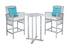  Safavieh Pate 3 Piece Bar Table Bistro Set - Gray Wash/White - Bonton