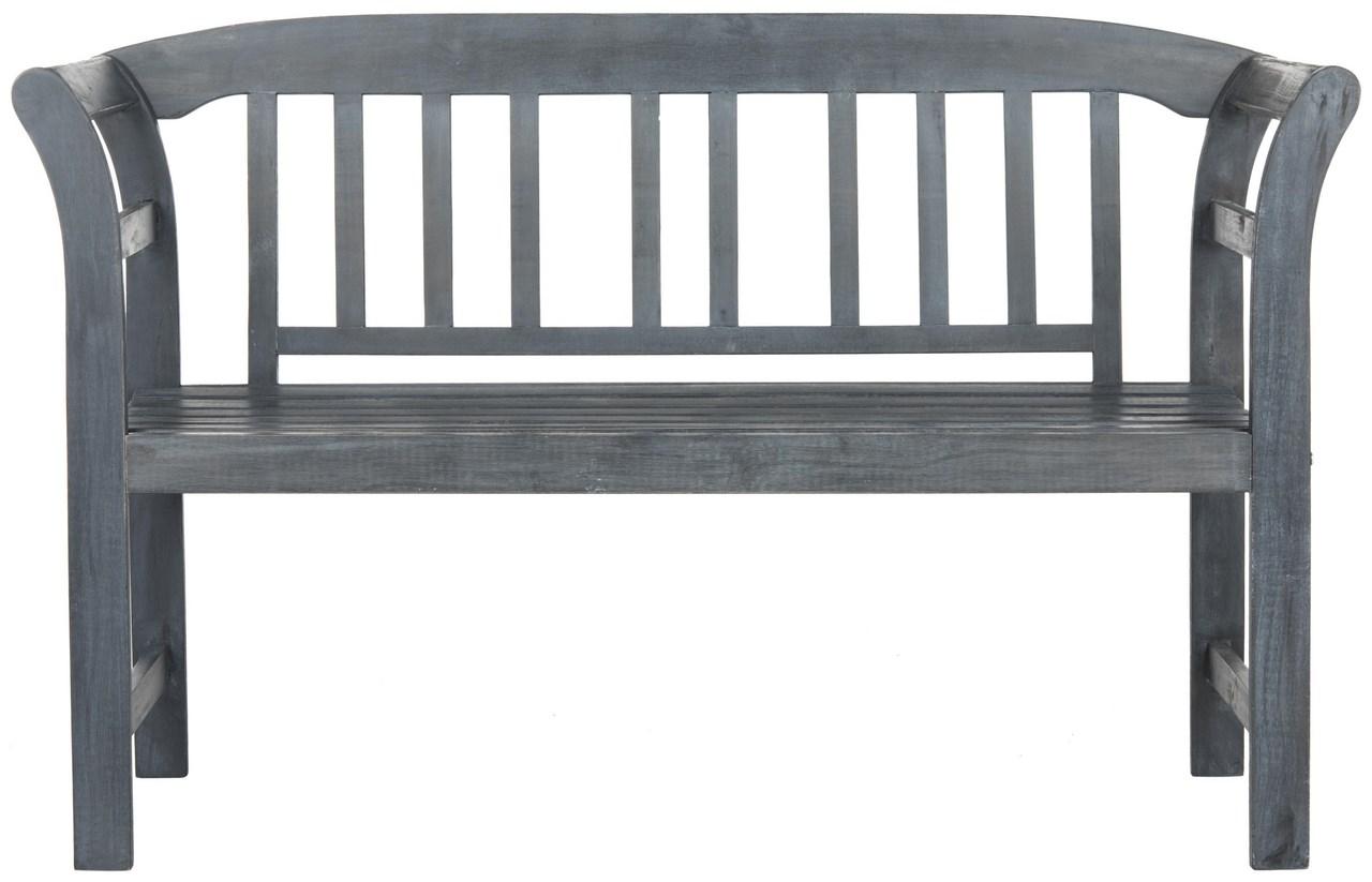  Safavieh Porterville 2 Seat Bench - Ash Gray - Bonton