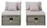  Safavieh Pramla Outdoor Sette With Ottoman - Gray/Gray - Bonton