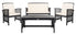  Safavieh Rocklin 4 Piece Outdoor Set - Black/Beige - Bonton