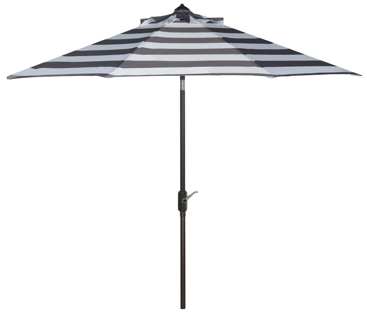  Safavieh Iris UV Resistant Fashion Line Auto Tilt Umbrella - Gray / White - Bonton