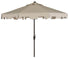  Safavieh Zimmerman UV Resistant Crank Market Push Button Tilt Umbrella With Flap - Beige - Bonton