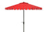  Safavieh Venice Round Crank Umbrella - Red - Bonton