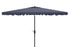  Safavieh Venice Rectangle Crank Umbrella - Navy/White - Bonton