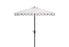  Safavieh Venice Square Crank Umbrella - White/Black - Bonton