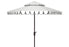  Safavieh Venice Round Double Top Crank Umbrella - White/Black - Bonton