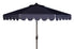  Safavieh Venice Single Scallop Crank Outdoor Push Button Tilt Umbrella - Navy/White - Bonton