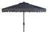  Safavieh Venice Single Scallop Crank Outdoor Push Button Tilt Umbrella - Taupe/White - Bonton