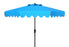  Safavieh Venice Single Scallop Crank Outdoor Push Button Tilt Umbrella - Pacific Blue - Bonton