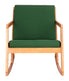  Safavieh Vernon Rocking Chair - Natural/Green - Bonton