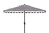  Safavieh Vienna Round Crank Umbrella - Black/White - Bonton