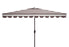  Safavieh Vienna Rectangle Crank Umbrella - Gray/White - Bonton