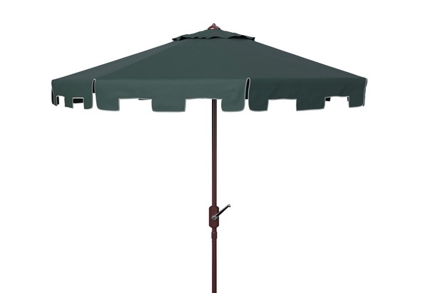  Safavieh Zimmerman Round Market Umbrella - Dark Green - Bonton