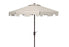  Safavieh Zimmerman Round Market Umbrella - Beige/White - Bonton