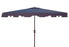  Safavieh Zimmerman Rectangle Market Umbrella - Navy/White - Bonton