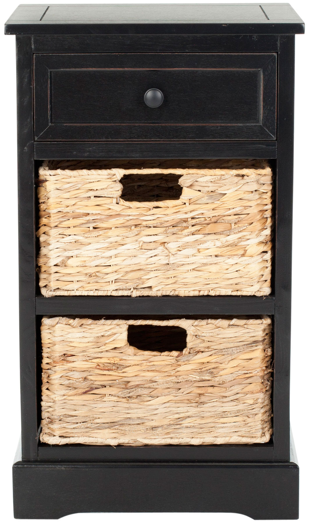  Safavieh Carrie Side Storage Side Table - Distressed Black - Bonton