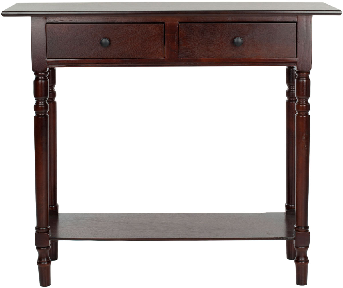  Safavieh Rosemary 2 Drawer Console - Dark Cherry - Bonton