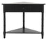  Safavieh Gomez Corner Table with Storage Drawer - Distressed Black - Bonton