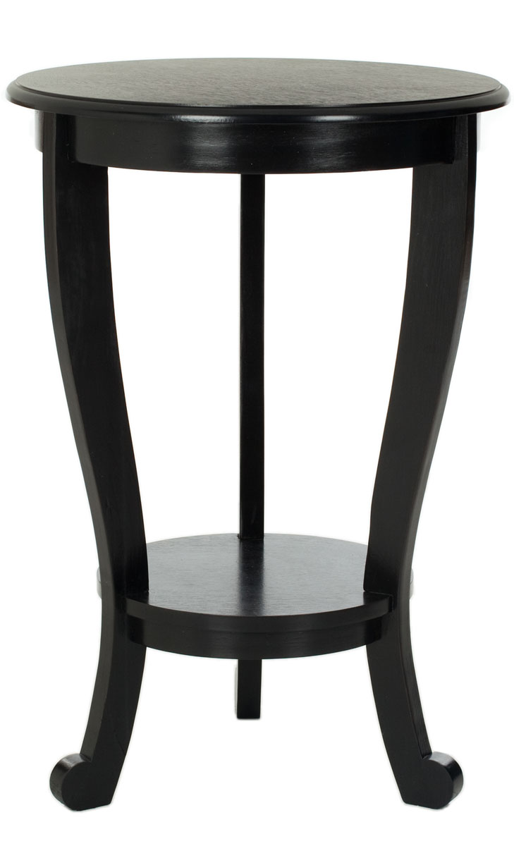  Safavieh Mary Pedestal Side Table - Distressed Black - Bonton