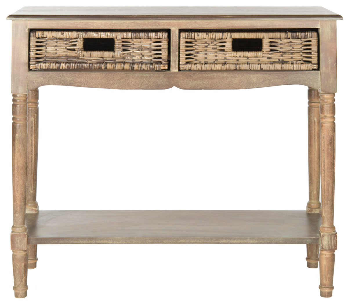  Safavieh Corbin 2 Drawer Console - Washed Nat Pine - Bonton