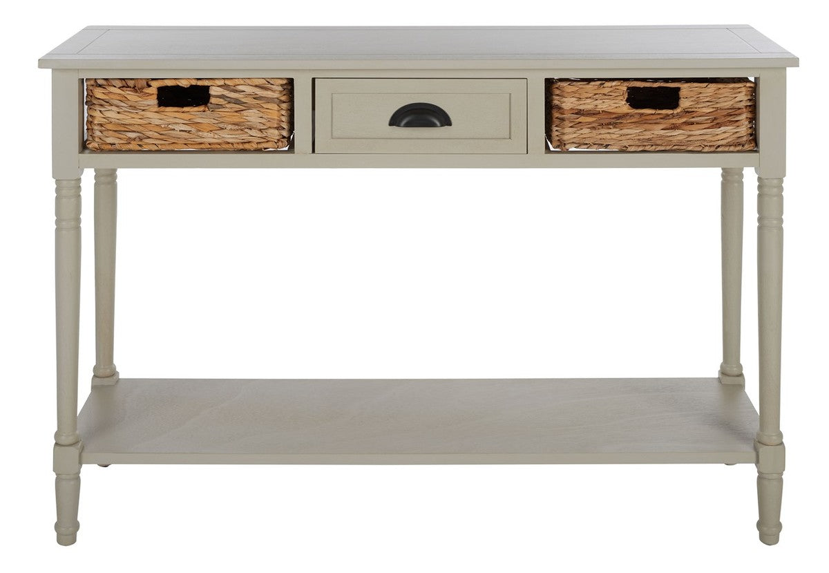  Safavieh Christa Console Table with Storage - Vintage Grey - Bonton