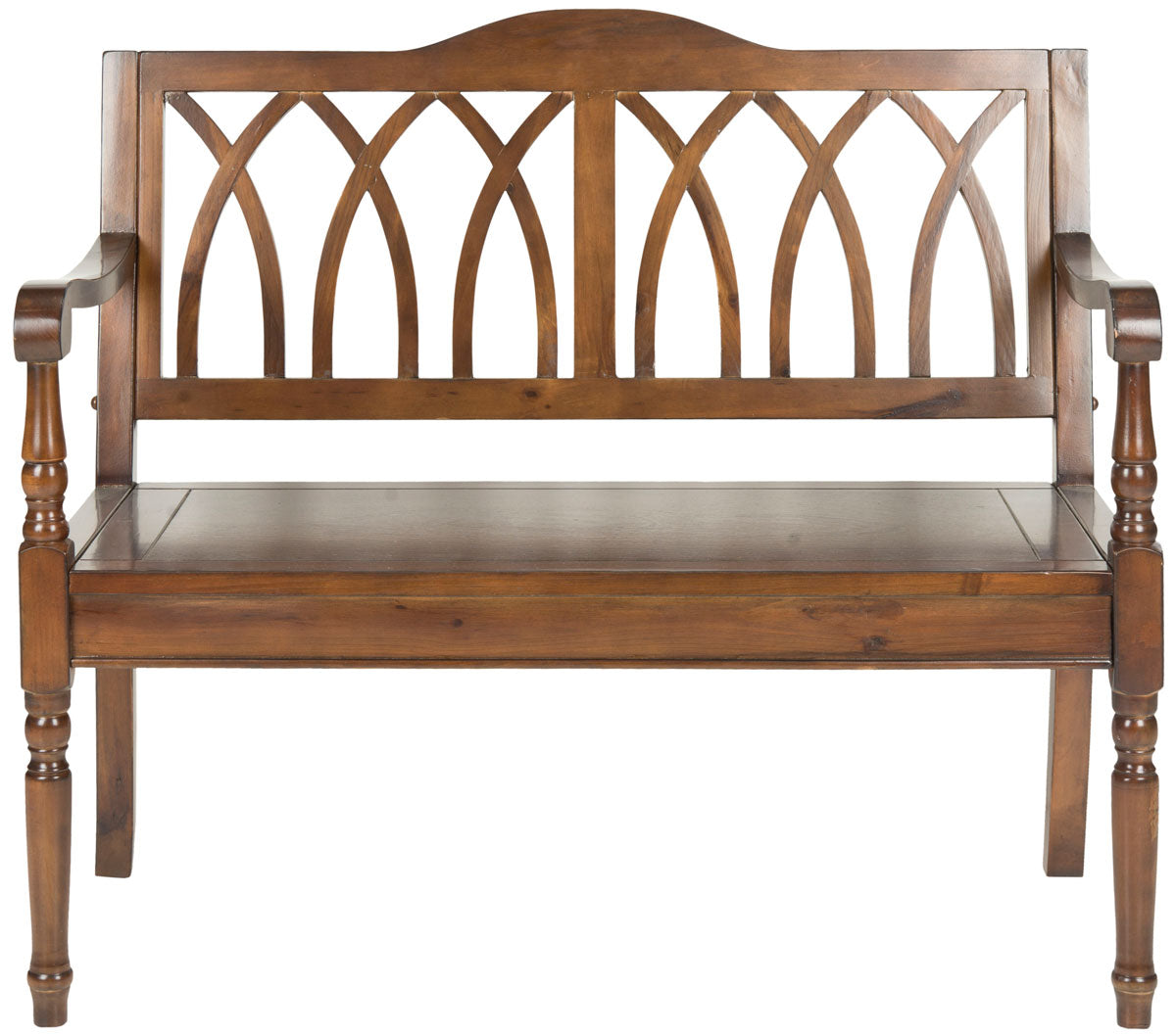  Safavieh Benjamin Bench - Dark Teak - Bonton