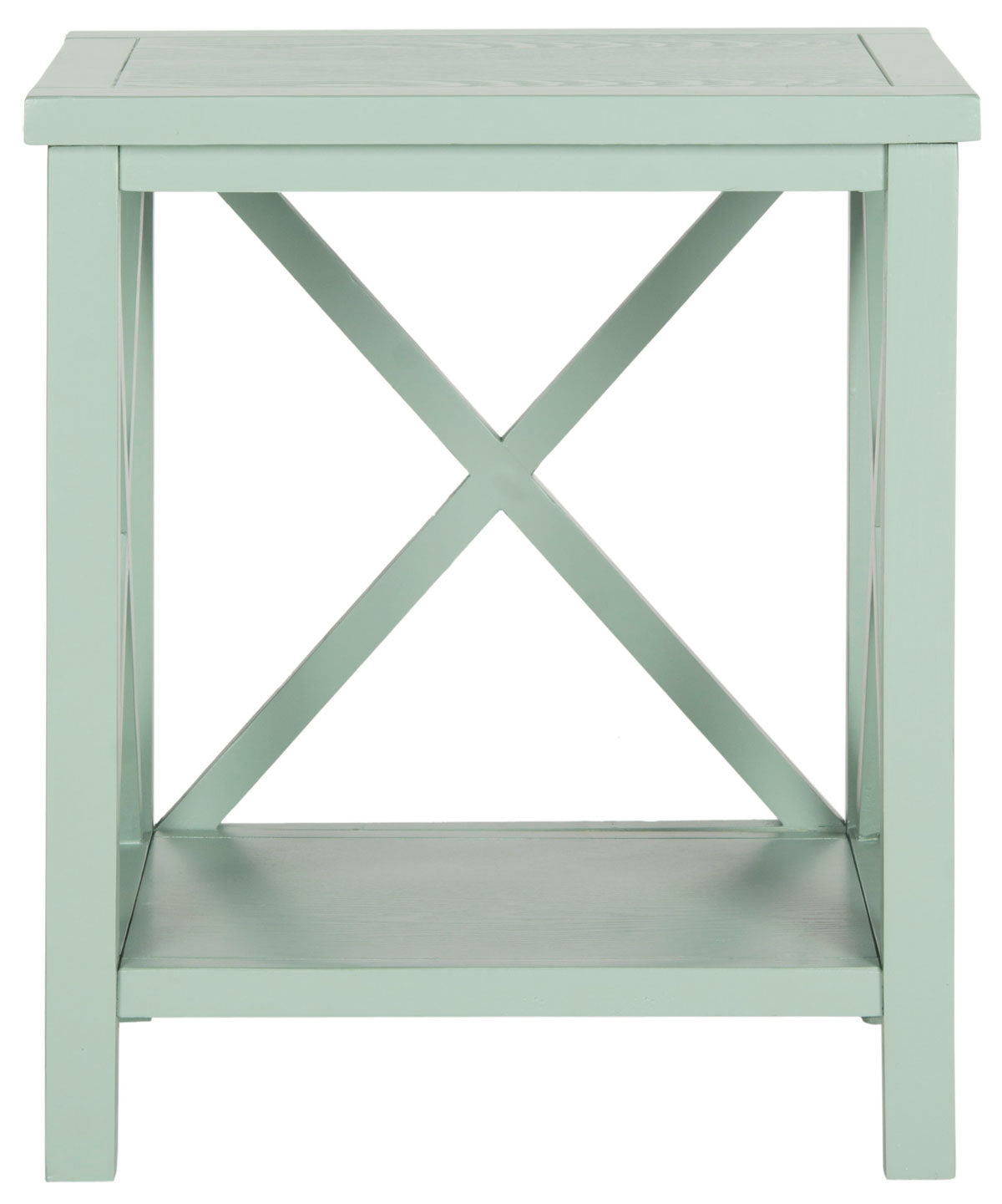  Safavieh Candence Cross Back End Table - Dusty Green - Bonton