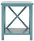  Safavieh Candence Cross Back End Table - Teal - Bonton