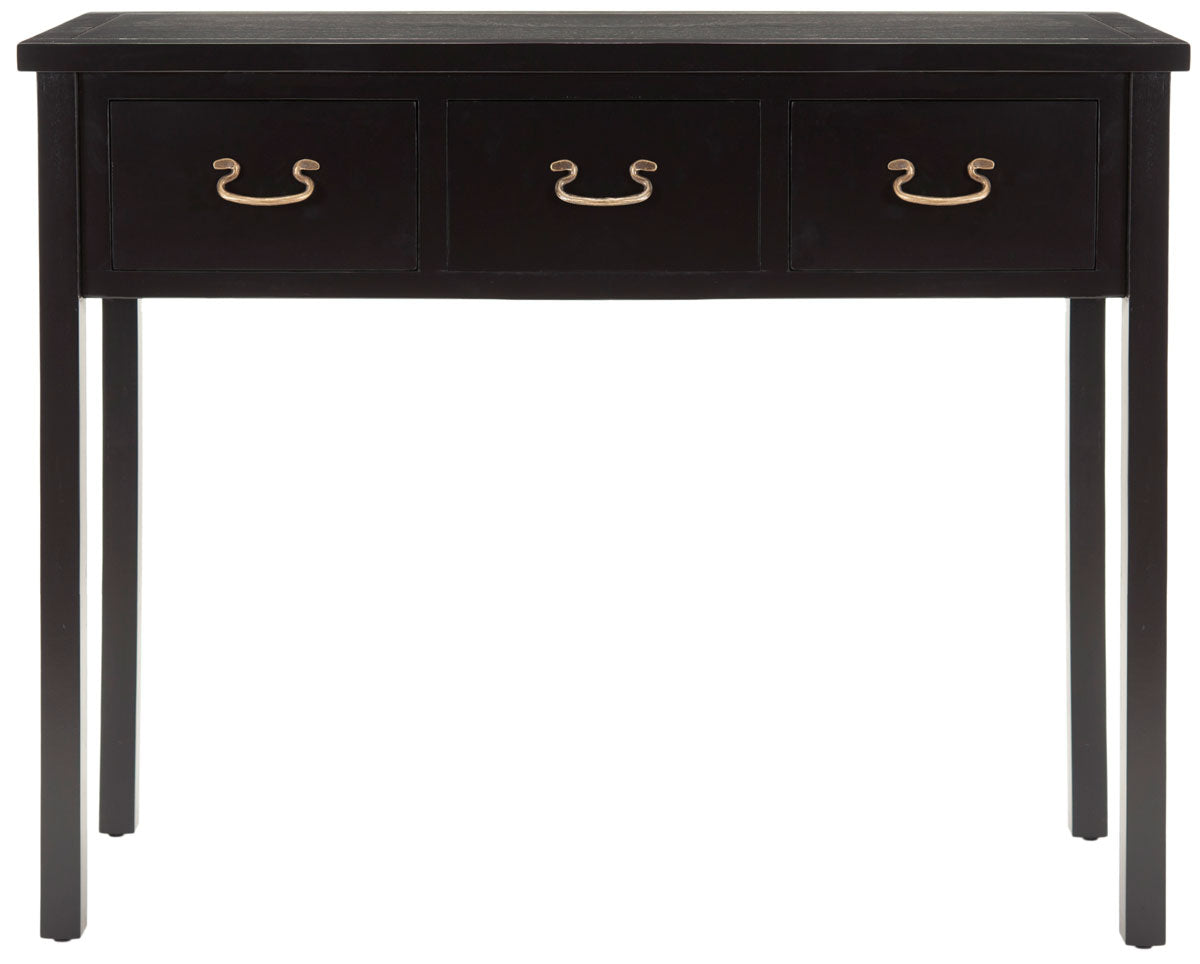  Safavieh Cindy Console with Storage Drawers - Black - Bonton