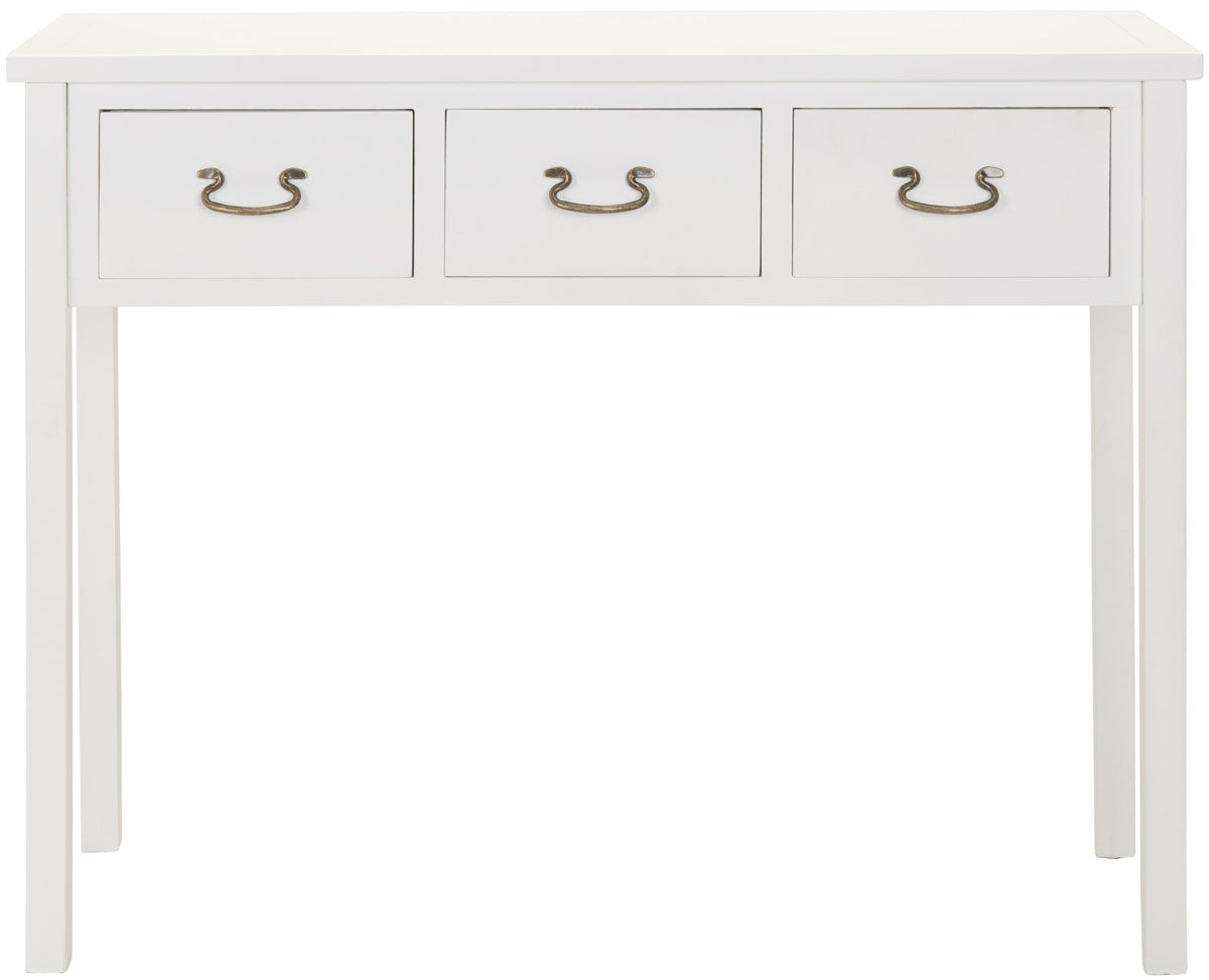  Safavieh Cindy Console with Storage Drawers - White - Bonton