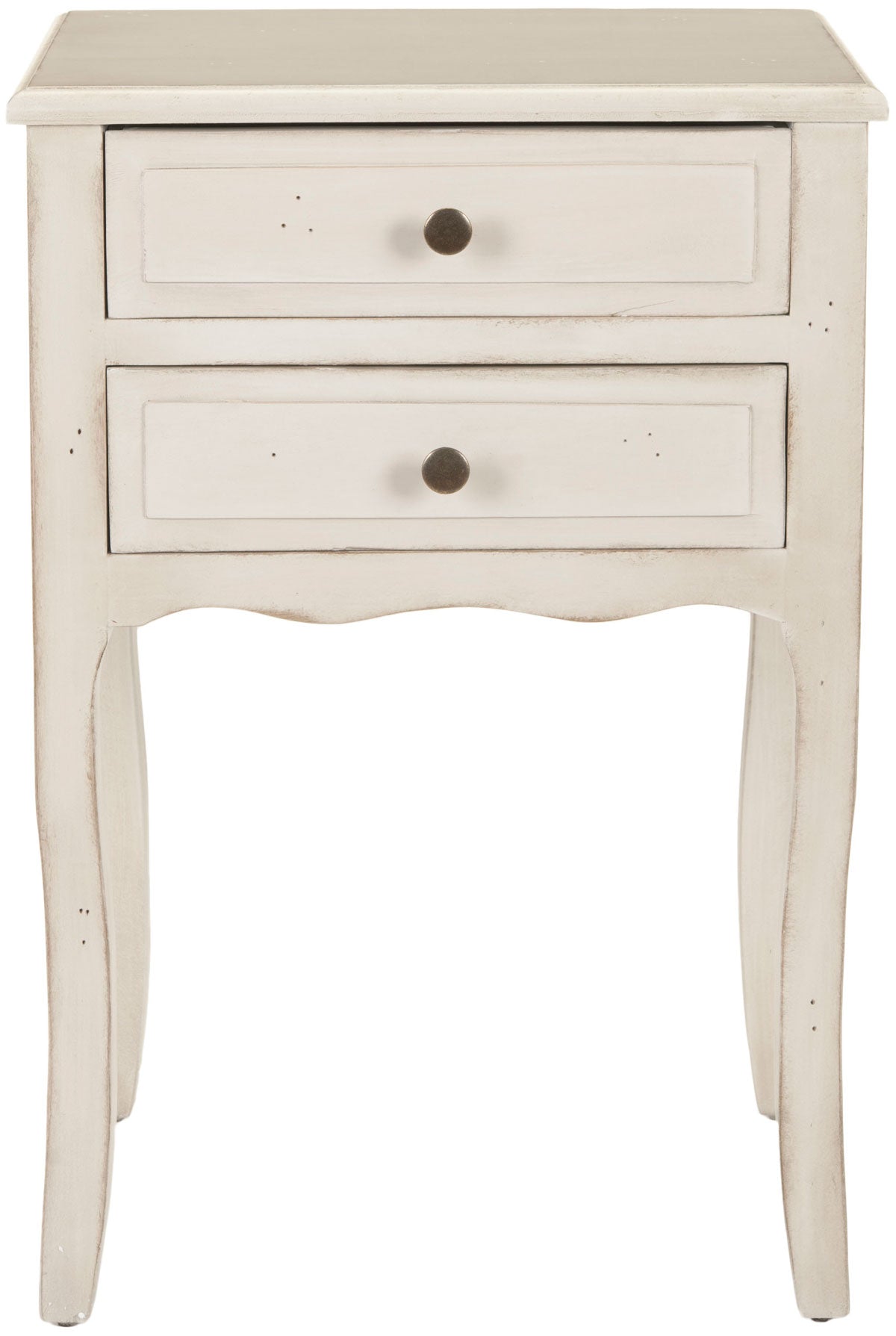  Safavieh Lori End Table with Storage Drawers - White Birch - Bonton