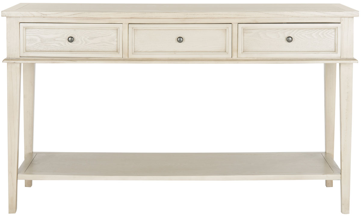  Safavieh Manelin Console with Storage Drawers - White Washed - Bonton