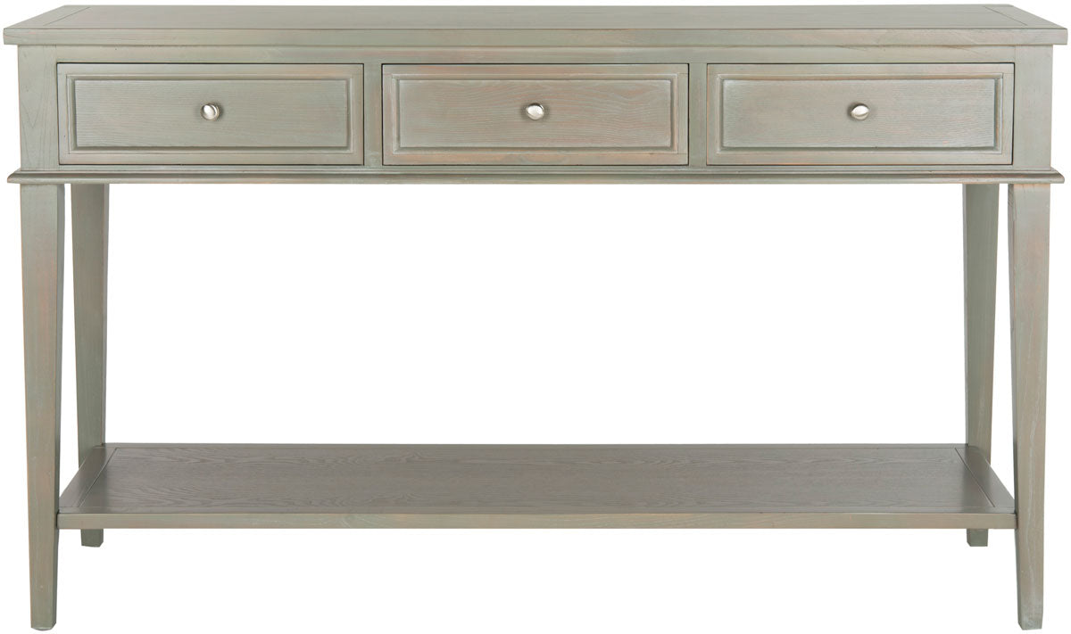  Safavieh Manelin Console with Storage Drawers - Ash Grey - Bonton