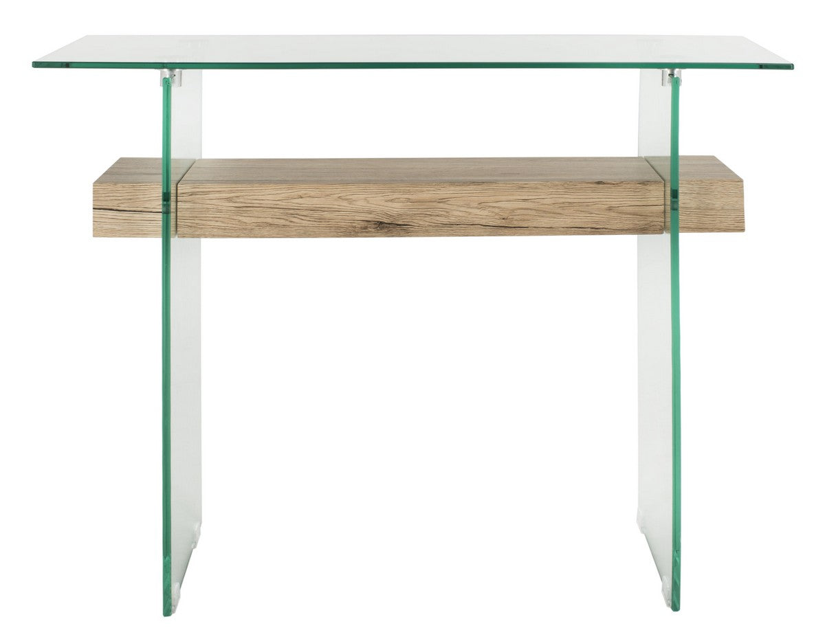  Safavieh Kayley Rectangular Console Table - Glass - Bonton