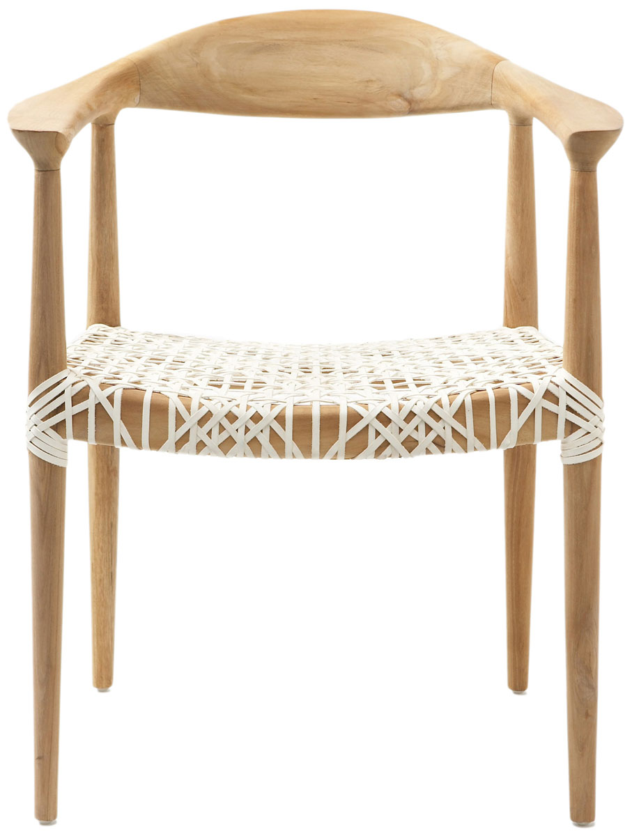  Safavieh Bandelier Armchair - Light Oak - Bonton