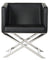 Celine Chrome Cross Leg Leather Chair