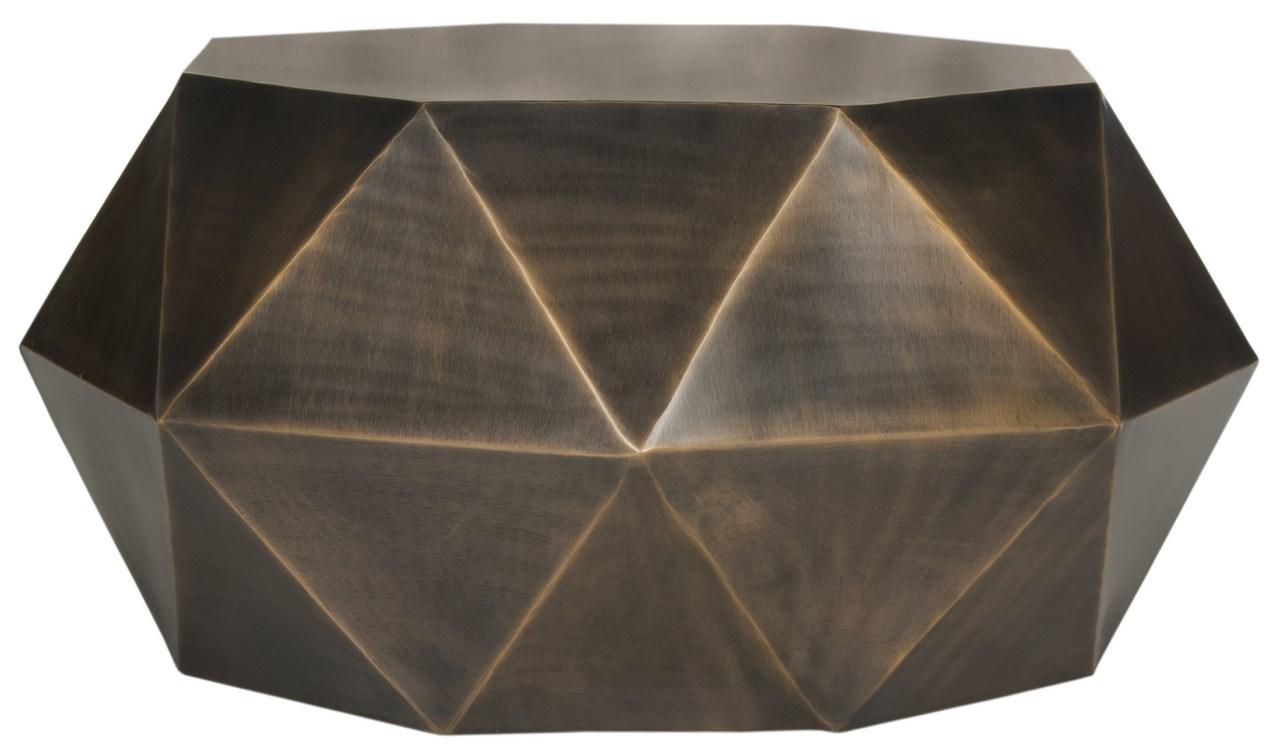  Safavieh Astrid Faceted Coffee Table - Copper - Bonton