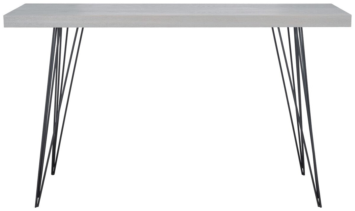  Safavieh Wolcott Mid -Century Lacquer Console - Grey - Bonton