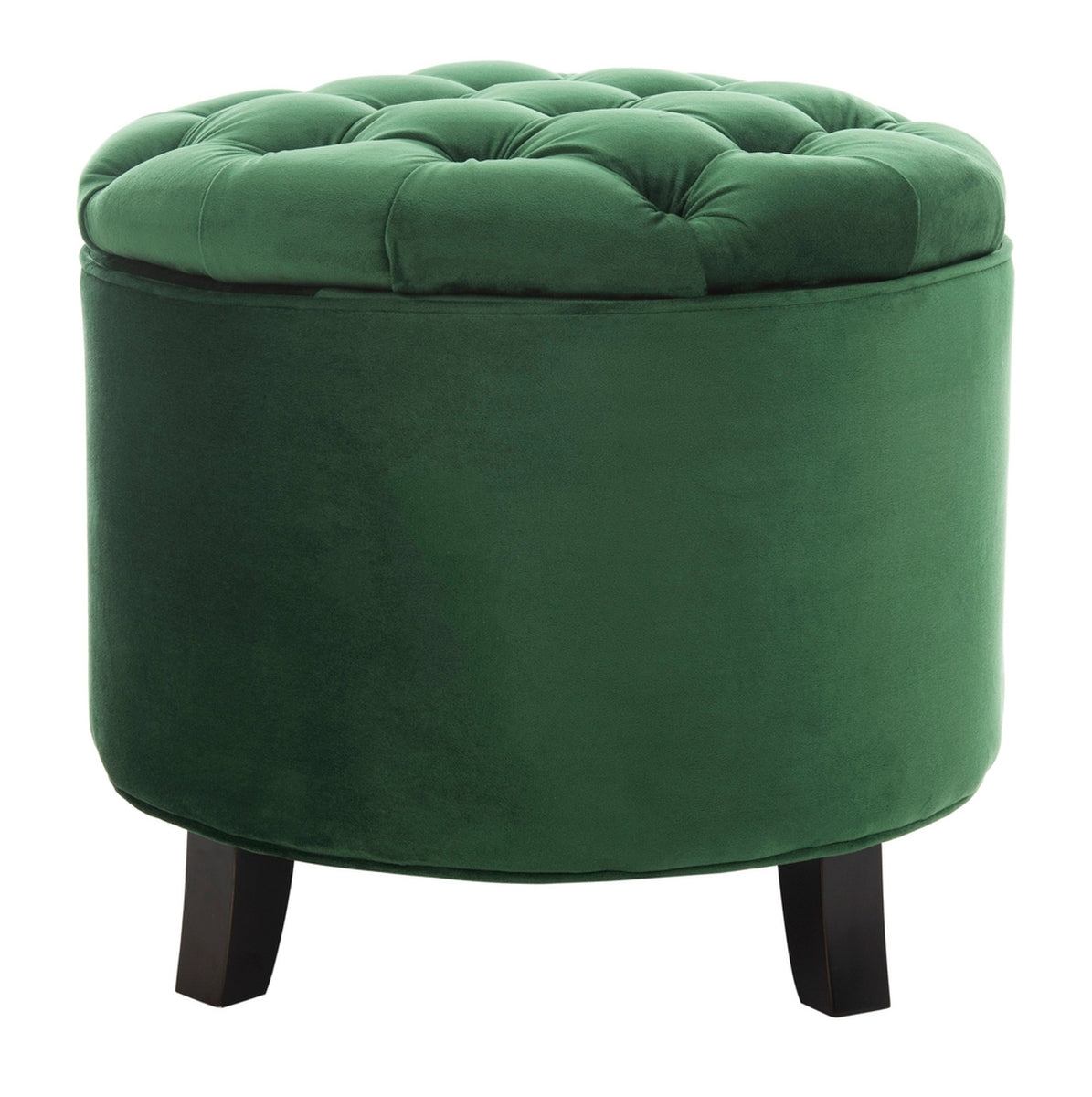  Safavieh Amelia Tufted Storage Ottoman - Emerald - Bonton