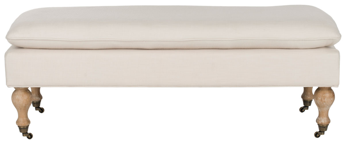  Safavieh Hampton Pillowtop Bench - Creme - Bonton