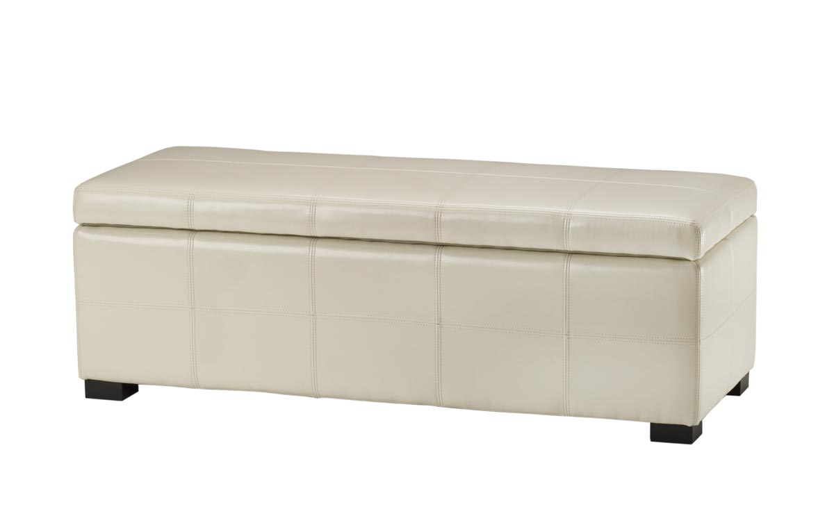  Safavieh Madison Storage Bench Large - Flat Cream - Bonton