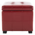  Safavieh Maiden Square Tufted Ottoman - Red - Bonton