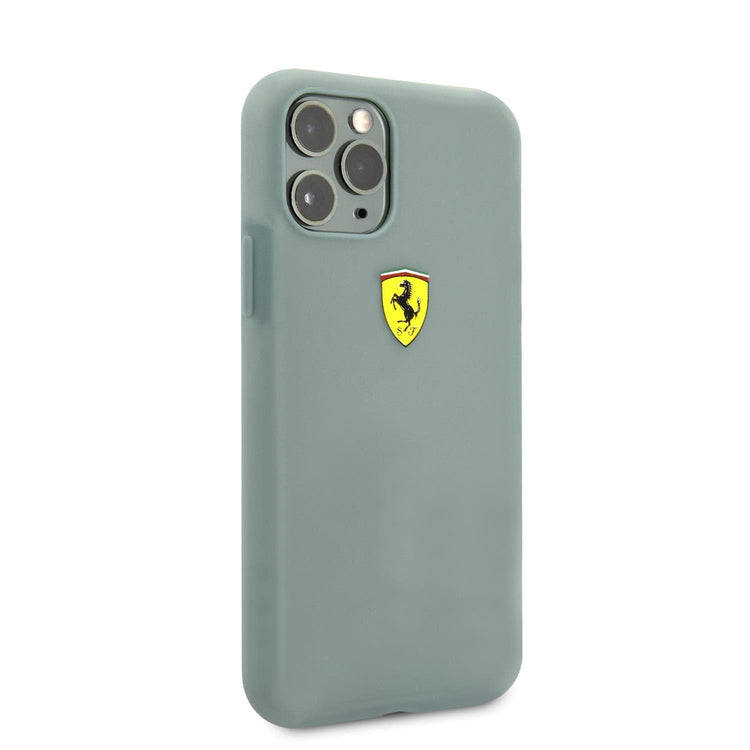 iPhone 11 Pro - Silicone Green On Track Soft Microfiber Interior - Ferrari