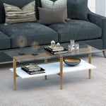 Boudica 47'' Wide Coffee Table with MDF Shelf