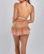 Haltered Lace & Pleat Tier Skirt Babydoll