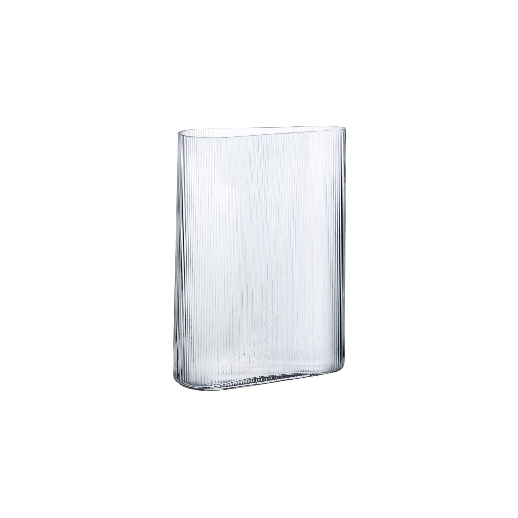  Nude Glass Mist Short Vase - Clear - Bonton