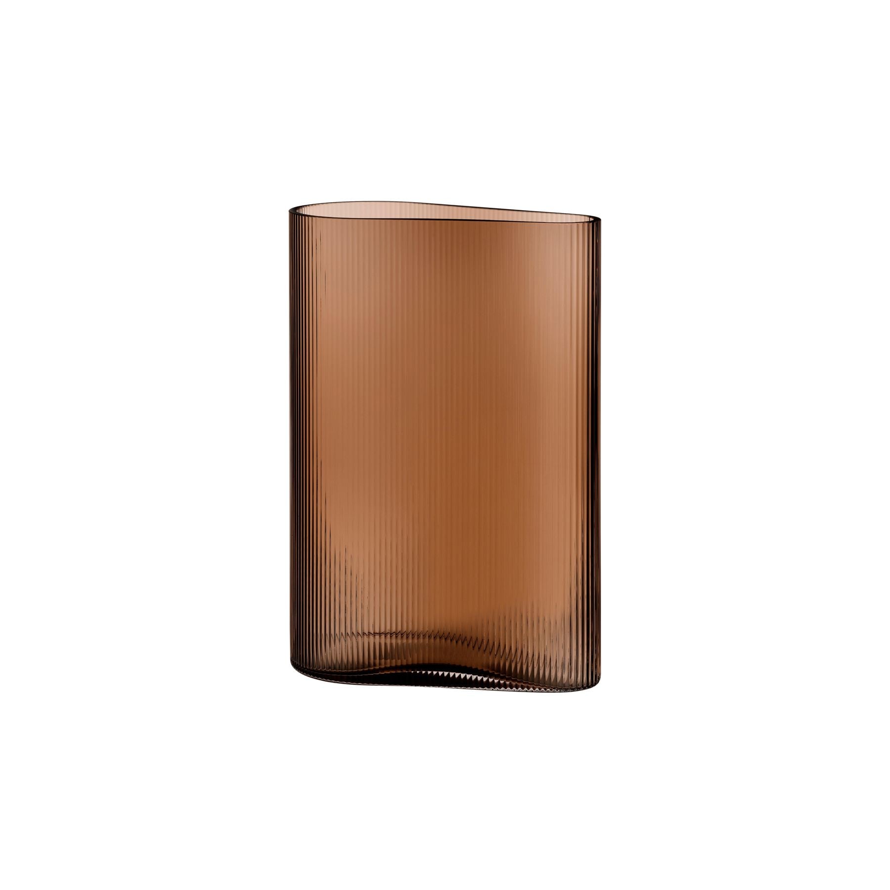  Nude Glass Mist Tall Vase - Caramel - Bonton