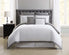  Truly Soft Hotel Duvet Set White/Grey - White and Grey - Bonton